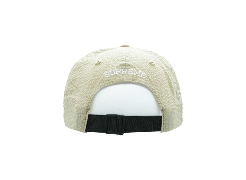 Supreme Seersucker S Logo 6-Panel Tan