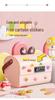 Lockable Cartoon Piggy Bank for Kids with DIY Stickers