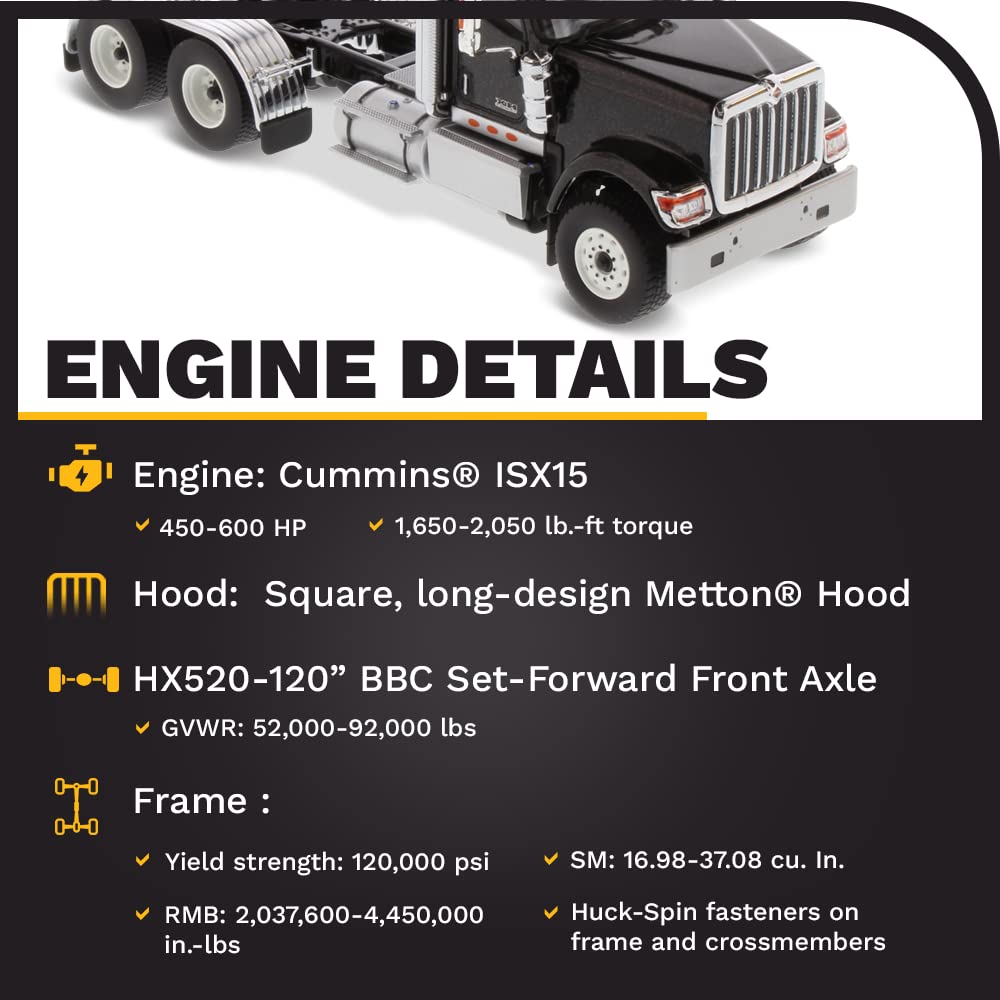 International HX520 LKW x 1/50 (6 4) (Metallisches Schwarz)