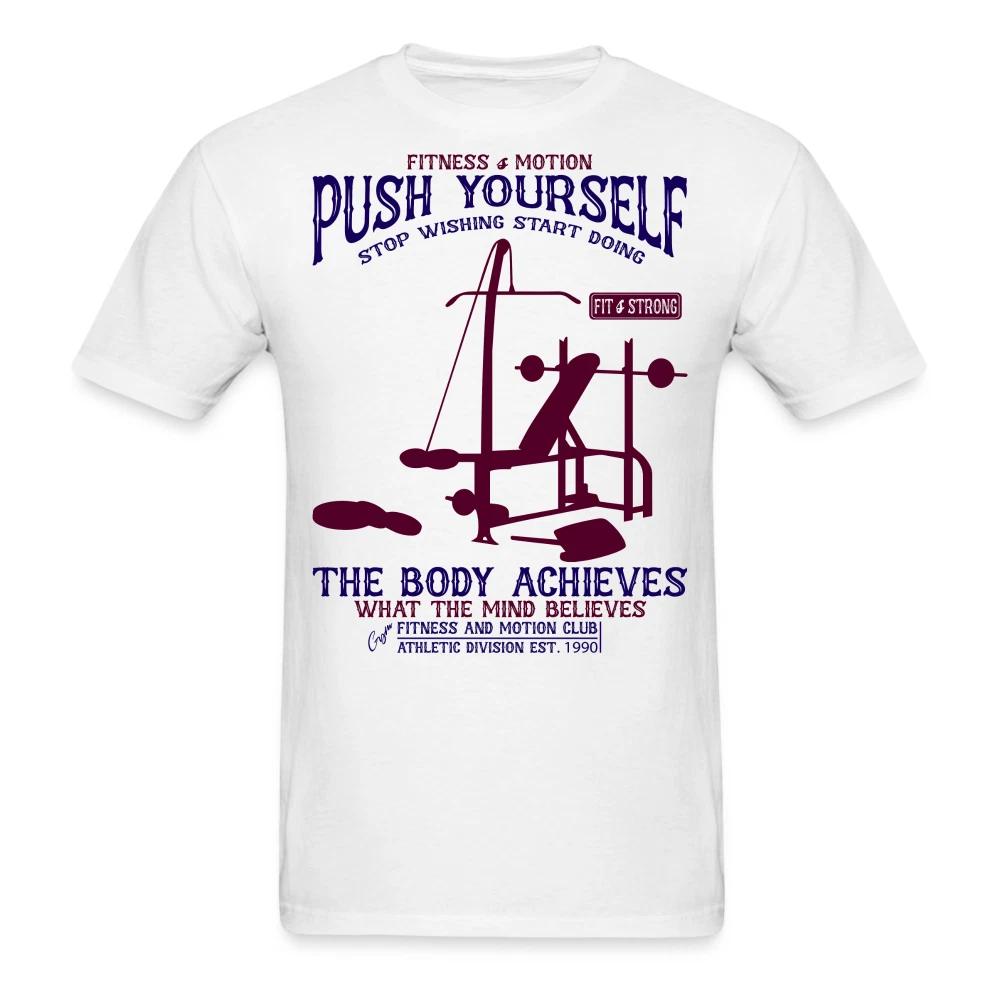 Push yourself shirt Motivational Gym Fitness T-Shirt size S-6XL L