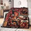 Chainsaw Man Pure 2D Cartoon Flannel Blanket, Print Graphics for Sofa, Soft Bedding for Travel Picnic Rug_LIAN