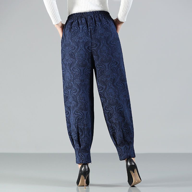 Ethnic Style Women's Pants Cotton Linen Wide-leg Pants Bloomers Women Loose Harem Women Casual Trousers
