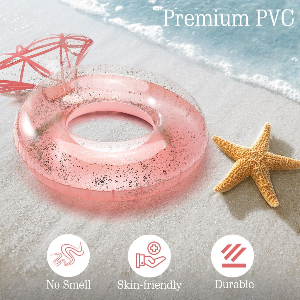 HeySplash Pool Floats Inflatable Diamond Ring Pool Float Arge Engagement Ring Floatie for Bachelorette Party Swim Tube Toy Raft