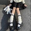 Black Leg Warmers Gothic Lolita Knit Long Socks Stylish Accessories  for Women
