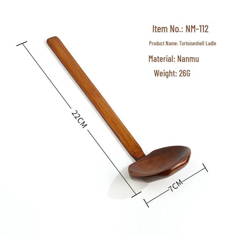 Abay Solid Wood Long Handle Ramen Soup Spoon