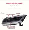 08-13 Accord Headlight Assembly LED DRL Devil Eye with Sequential Turn Signal