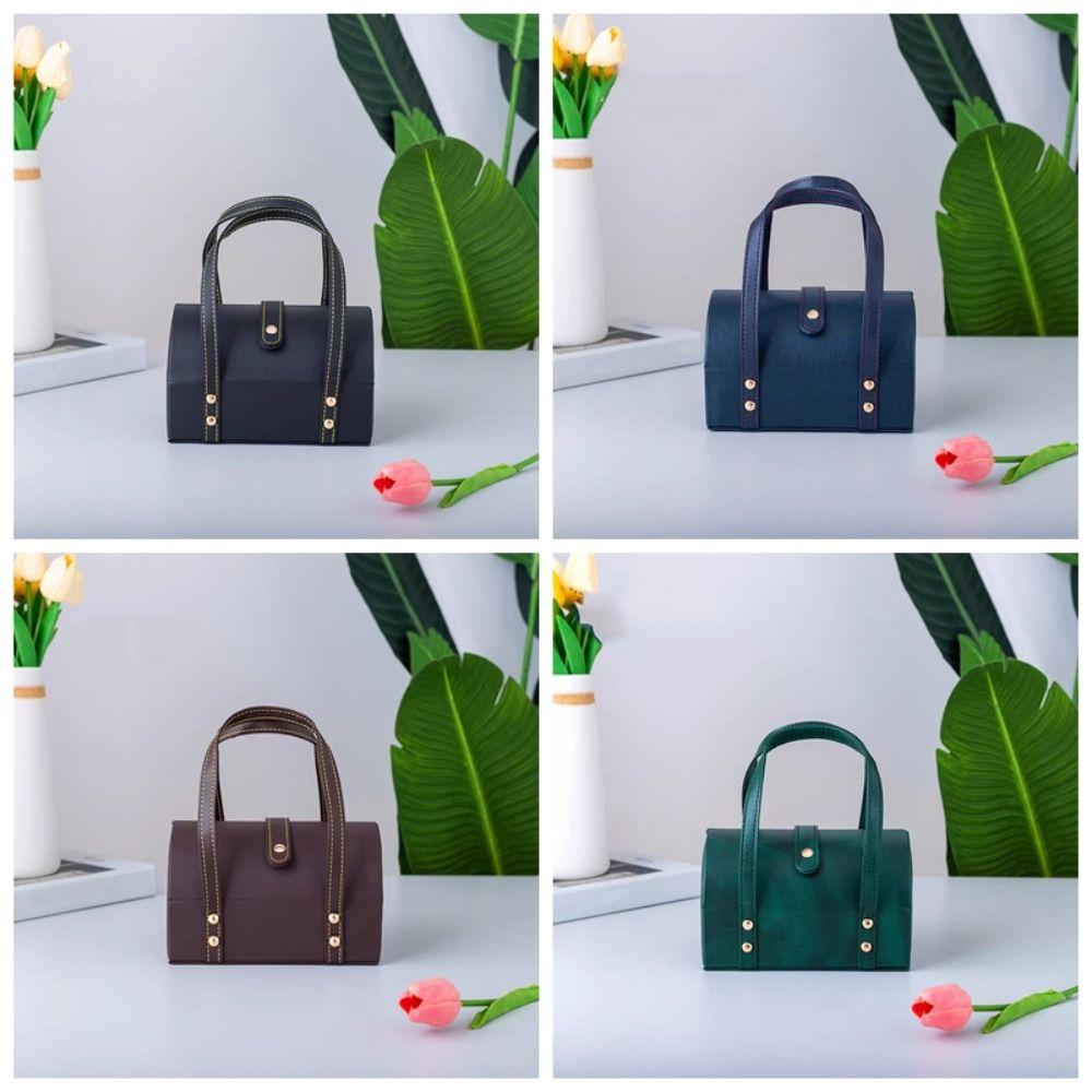 PU Leather Bracelet Display Box 7Positions Bracelet Carrying Case  Watch Protective