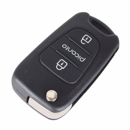 Custodia protettiva per chiave remota sostitutiva per auto con 3 pulsanti Flip Floding per Kia Picanto