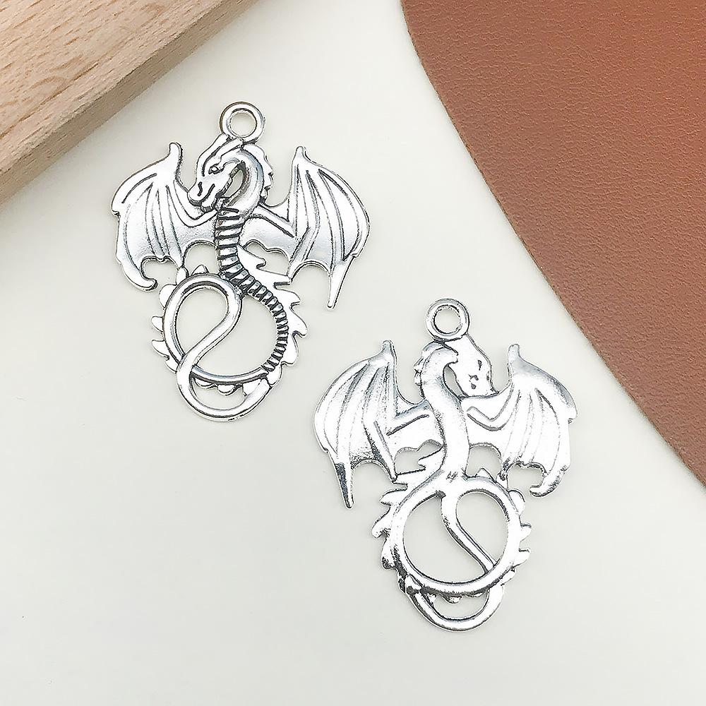 

Ретро DIY Подвеска-ожерелье Птеродактиль из сплава под античное серебро и синего цвета