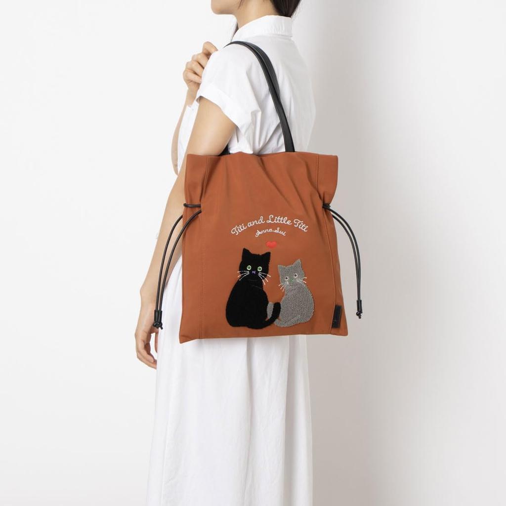 Anna Sui Codzienna torba TITI Tote Brązowa, Damska,