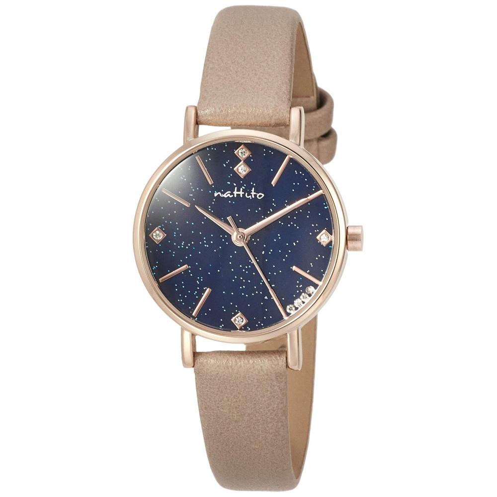 

[полевые работы] Часы аналоговые Remy Starry Leather Belt Blue Dial Ym003 2 Women S Beige