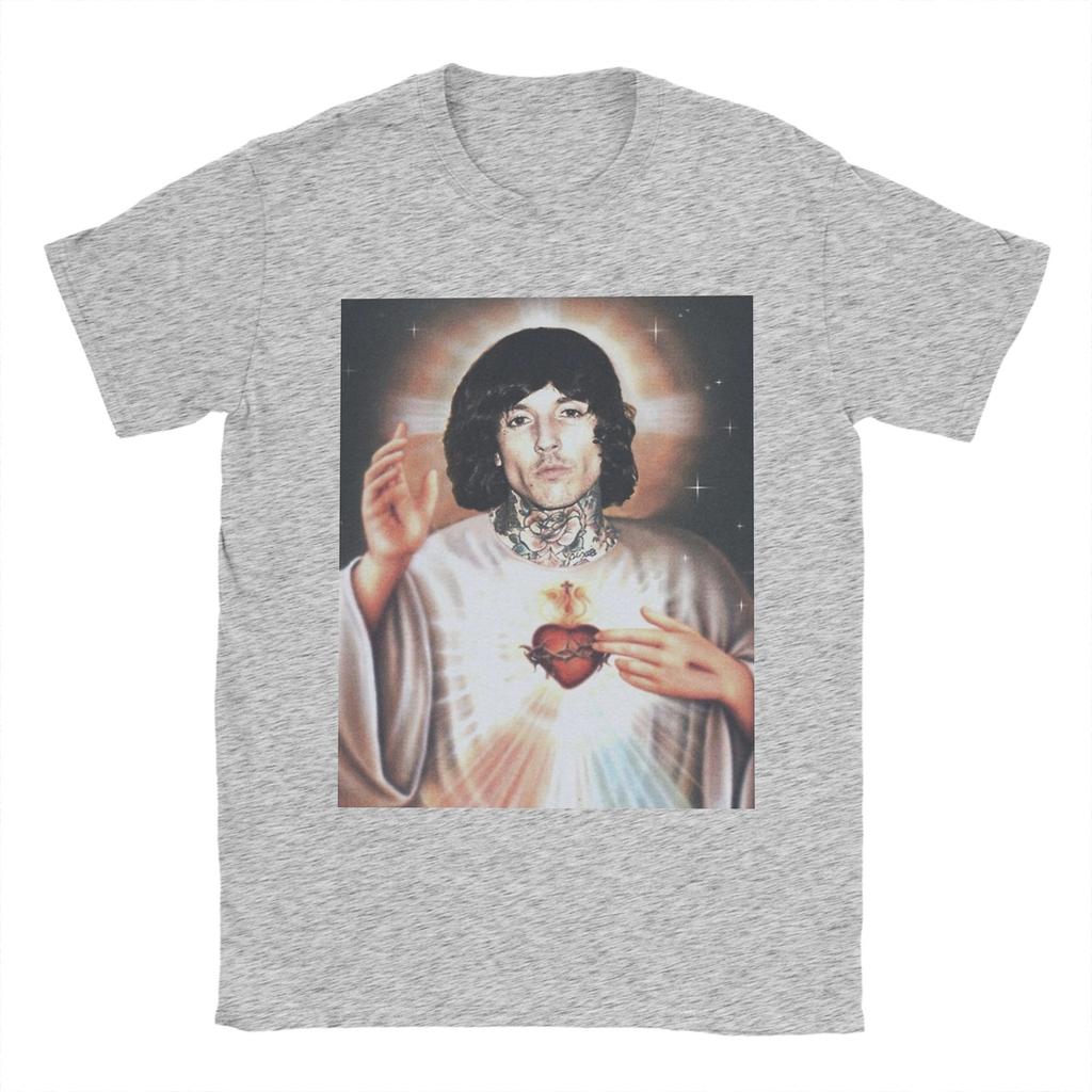 Saint Oli Sykes Brings Me the Horizons BMTH T-Shirt für Herren, tolles T-Shirt aus reiner Baumwolle, Kurzarm, Größen 4XL und 5XL