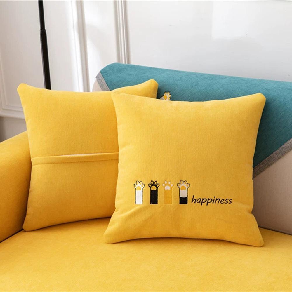 Chenille Sofa Cushion Kitten Four Seasons Universal Non-Slip Sofa Cover Nordic Simple Cushion Light Luxury Cover Towel