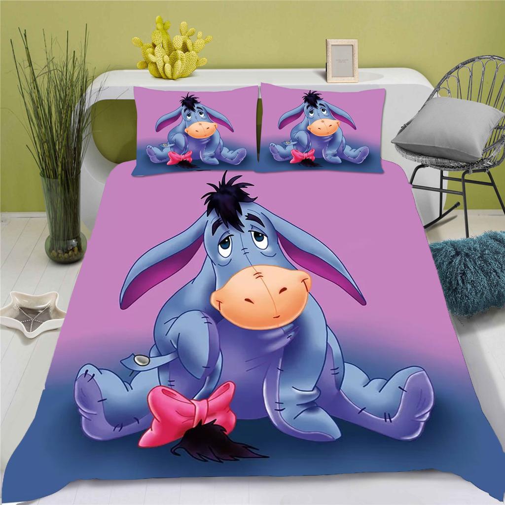 Ensemble de housse de couette Winnie l'Ourson Tigrou Pour Lits d'Enfants 3D Taille King Size Ensembles de couettes 100% Polyester