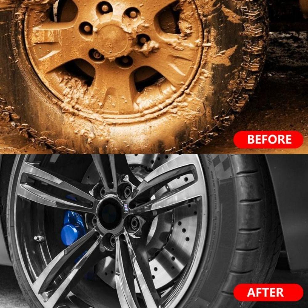 Soft Bristle Car Wheel Wash Brush Non-Scratch Soft Bristle Wheel Rim Brush  Motorcycles Car Truck