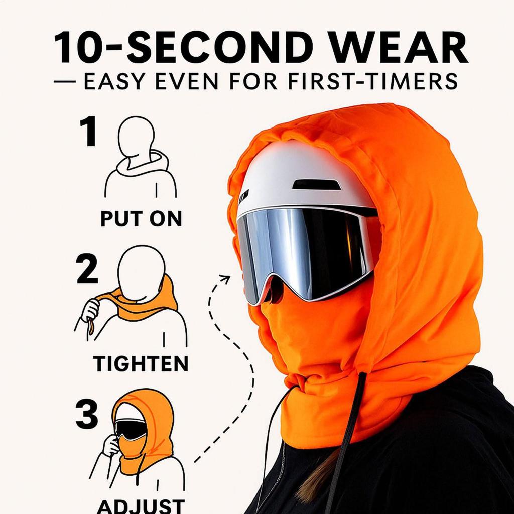 Waterproof Hood Breathable Fleece Windproof Warm Headwear Motorcycle Face Cover For Cycling Dust Outdoor Work Hiking Skiing Snow