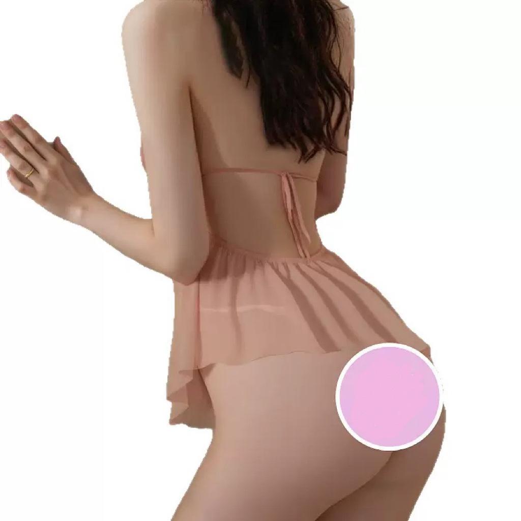 Love underwear fun female abstinence suspender nightdress deep v perspective uniform free pajamas female sexy summer
