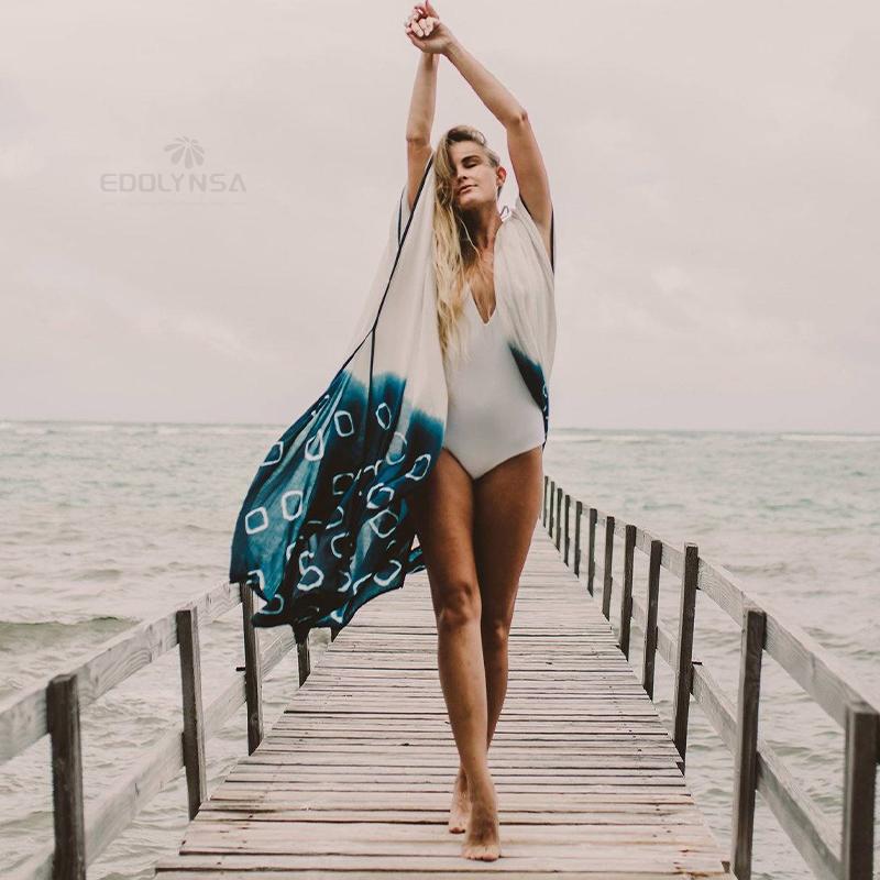 

2021 богемное лоскутное кимоно с коротким рукавом и длинными рукавами, женская одежда, повседневная пляжная одежда, купальный костюм, саронг Q1349