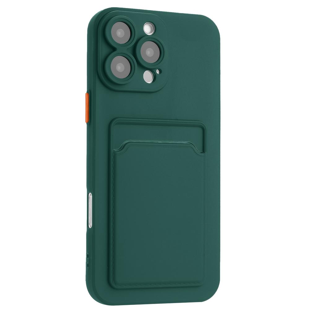 For iPhone 16 Pro Max Case Flexible TPU Phone Cover with Back Card Slot