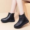 Cotton Shoes Winter Women's Embroidery Women's Boots Cold-proof and Warm Leather Boots Thick-soled Comfortable Snow Boots Piled Thickened Cotton Boots