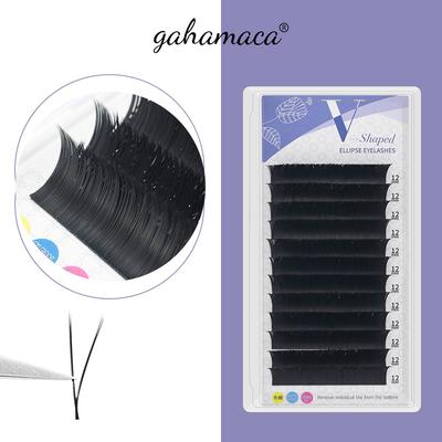 GAHAMACA V Shape Eyelash Extension Premade Volume Y YY Eyelashes Maquiagem Cílios Individual Silk V Type Easy Fan Lashes
