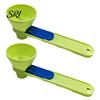 Powdered Milk Measuring Spoon 2Pcs Mess-Free Funnel Scoop Sliding for Protein Powder Coffee Spill-free Ingredient & No-Spill Long Handle Supplement