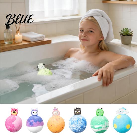 Natural Bath Ball Salt with Glow-in-the-dark Toy Inside Fruity Floral Plants Extract Handmade Sea Bubble Women Men SPA Gift Spa