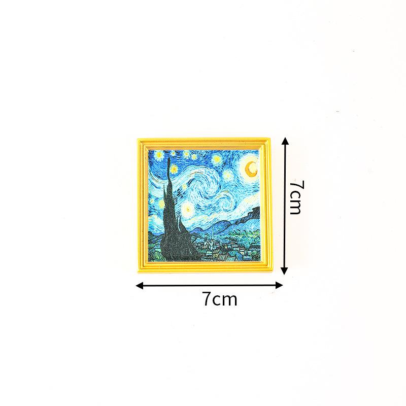 Ímã de Geladeira Arte Retrô Criativa - Porta-Retrato Pintura Famosa