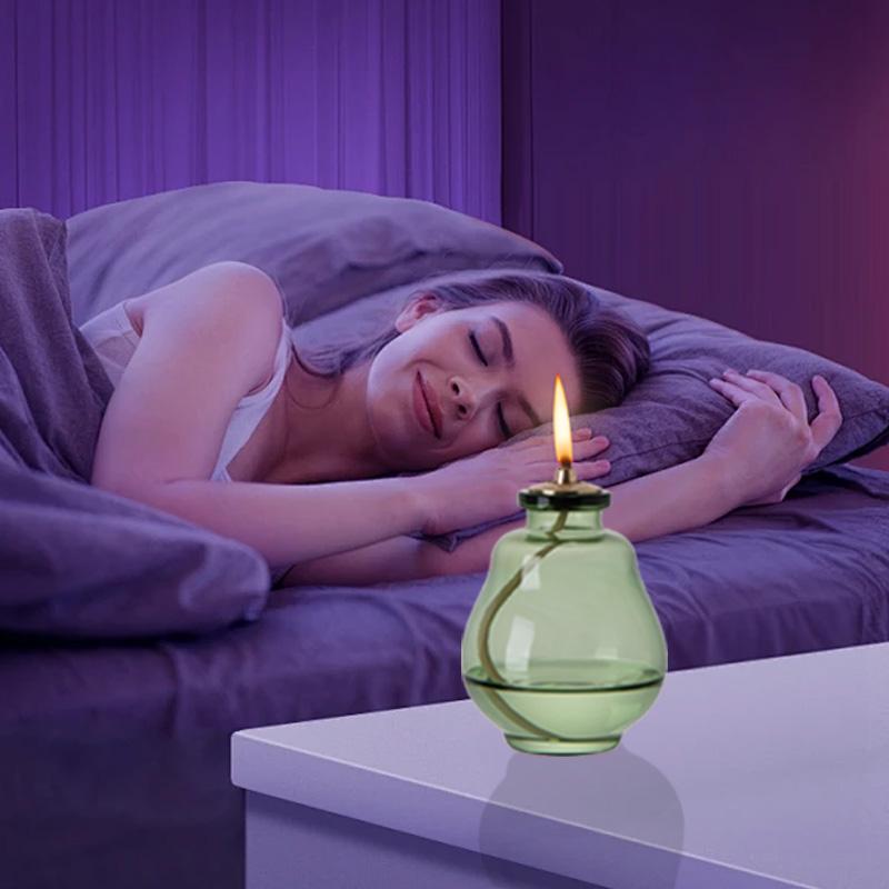 1Pc Glas Vintage Wohnkultur Innenbereich Laterne Kammer Öllampe 100ML Kerosinlampe