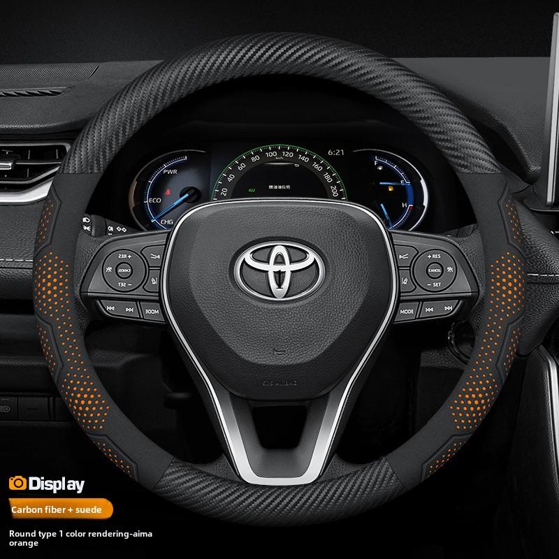 Capa de Couro para Volante de Carro para Toyota CHR RAV4 Corolla Highlander Prius Yaris Prius RAIZE RUSE Auris Camry Acessórios