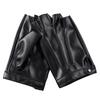 Outdoor Half Finger Faux Leather Soft Breathable Driving Cycling Men Gloves