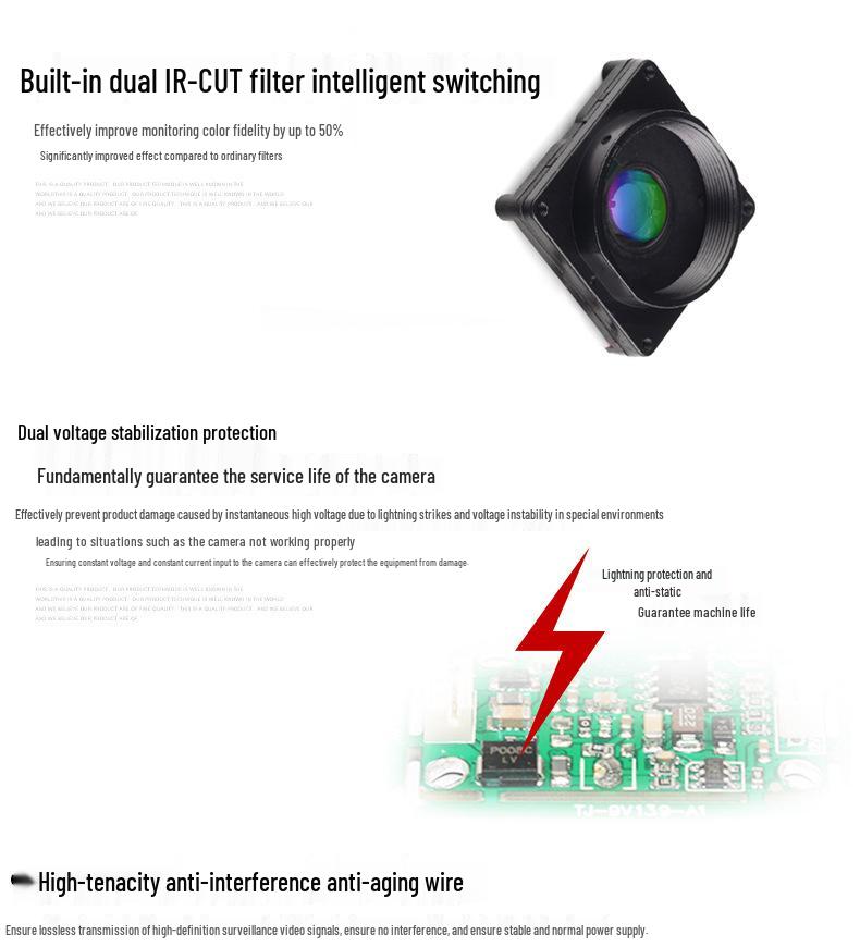Surveillance Camera Set: AHD High-Definition with Infrared Night Vision, 4-Channel & 8-Channel DVR Kit.