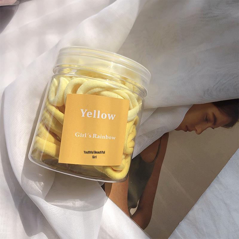 50 Gradient Color Seamless Hair Ties for Girls – High Elasticity Candy Color Bands