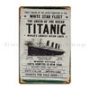 Poster Biglietto Titanic Segnali Metallici Pittura Festa Ferro Personalizzato Cinema Segno di Latta Poster