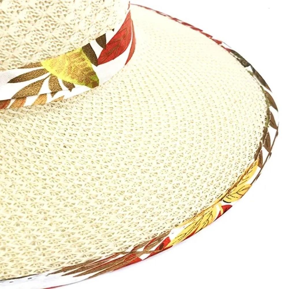 Foldable Straw Beach Cap Wide Brim Panama Hat New Sun Protection Hat  Women Summer