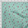 oneOone Cotton Flex Fabric Dot & Cartoon Owl Bird Print Fabric by The Yard 40 Inch