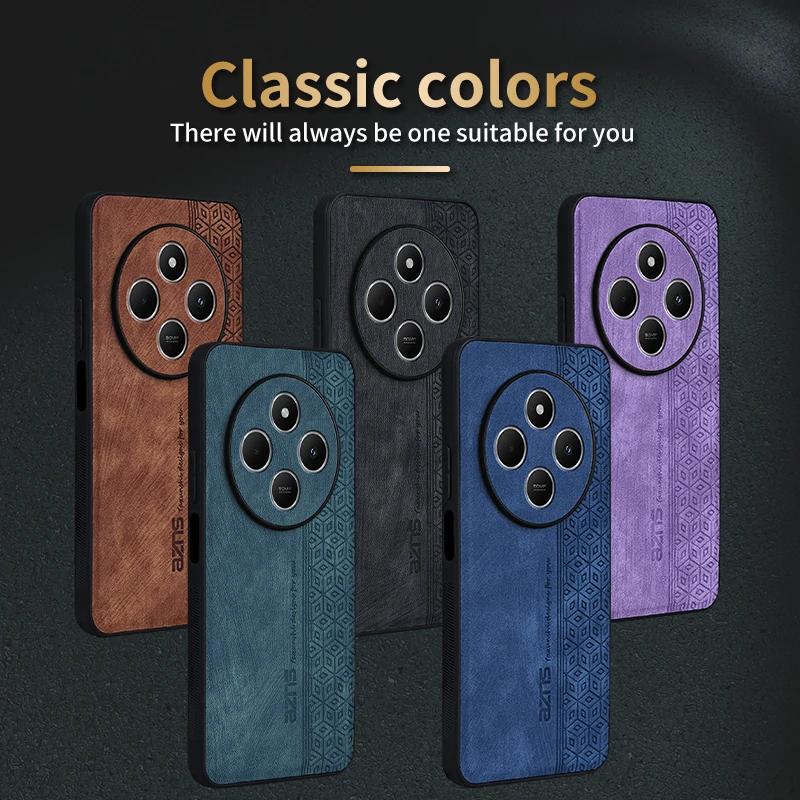 Business Style Leather Phone Case For Xiaomi Redmi 14C 13C 12C 12 Shockproof Cover Redmi 10C 10A 10 5G 9C Phone Accessories Capa