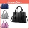 Classic Urban Style Women's Pu Leather Tote Bag With Zipper Closure