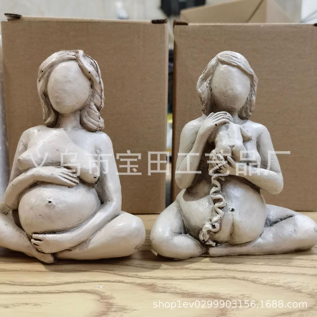 Birthing Woman Sculpture Mother Birthing Woman Statue Resin Crafts Ornament