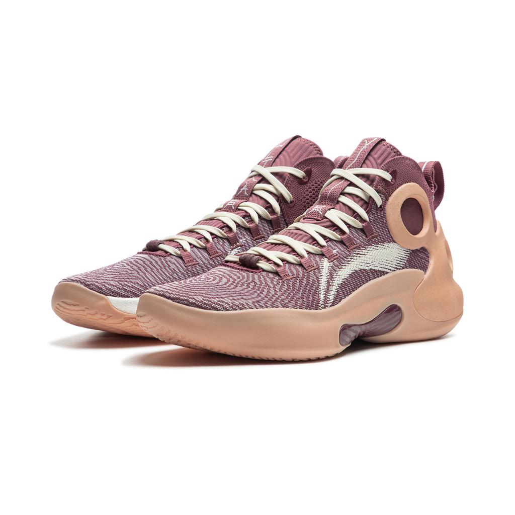 Li Ning Yushuai Ultra Slip Resistant Abrasion Resistant Mid top Basketball Shoes Men's Berry Red ABAU003-11
