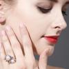 LSOOYH Lövdesign Naturliga sötvattenspärlörhängen Smyckesset Cubic Zirconia Halsbandsring