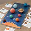 Montessori Wooden Solar System Puzzle - Eight Planets Educational Matching Board for Children