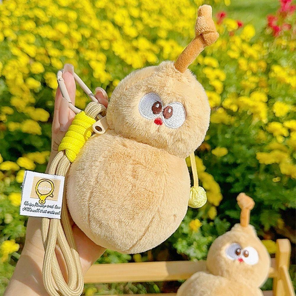 Plush Cartoon Calabash Keychain Soft Bag Pendant Delicate Car Keychain  Party