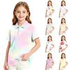 Girls' School Uniform Top Polka Dot Print Casual Formal T-Shirt for and Everyday Wear