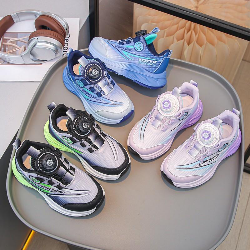 Boys' running shoes 2025 new spring breathable children's leather sneakers medium and large girls' shoes casual shoes