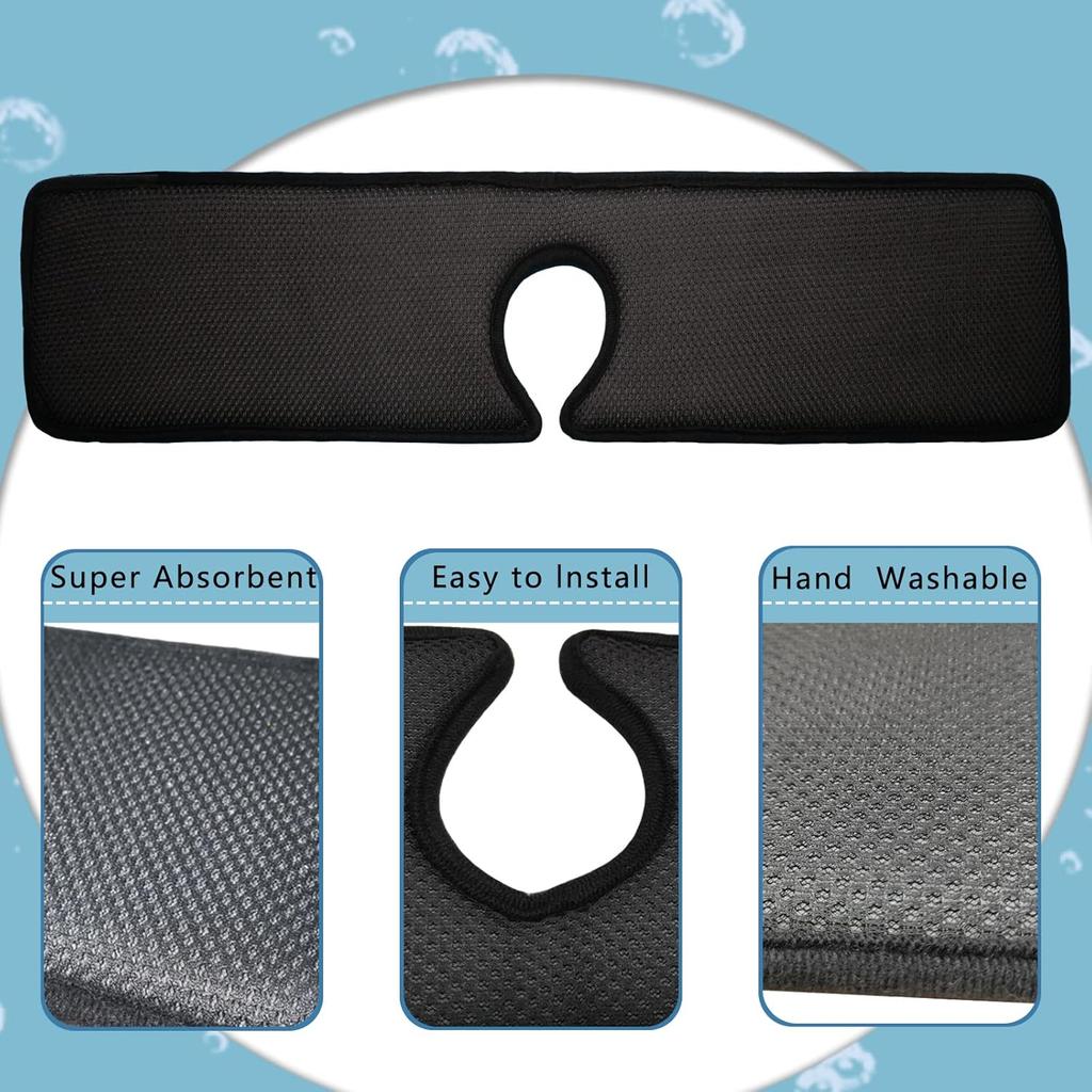 18inch Faucet Absorbent Mat ,Sink Splash Guard for Bathroom Sink Countertop Protector 1-Pack, Black, 18in