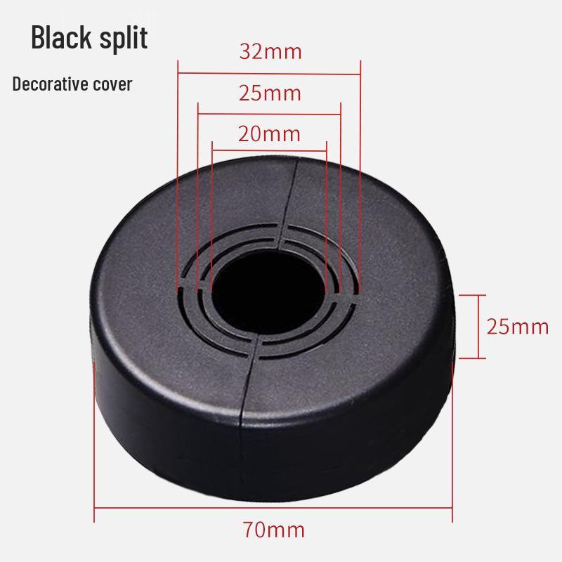 Dekorativní kryt sprchové hlavice děleného typu bez vrásek se zadním košíkem