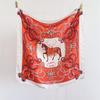 European and American court style equestrian simulation silk high-end square scarf silk scarf printed shawl scarf sunscreen headscarf scarf