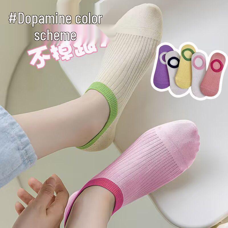 5 Pairs of Black and White Striped Mid-Calf Socks: Autumn/Winter Korean-Inspired Academy Style