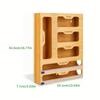1pc Bamboo Ziplock Bag Organizer And Foil And Plastic Wrap Organizer, Aluminum Foil Organization And Storage, Plastic Wrap Dispenser